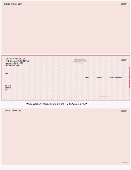 Lattice Imprinted Business Checks in Middle - Good Security