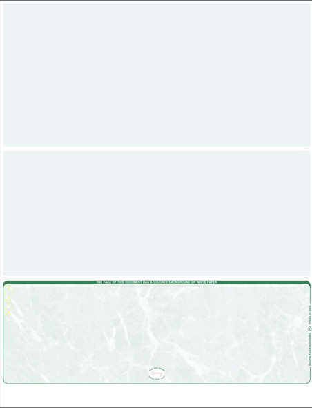 Marble Blank Business Checks on Bottom- Green Marble Blank Business Checks on Bottom- Green
