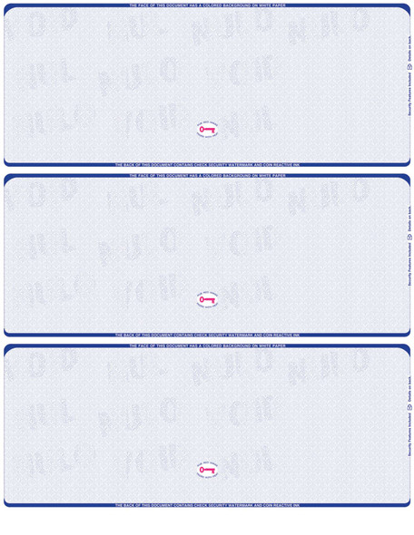 Scallop Void Blank Business Check 3up on a page