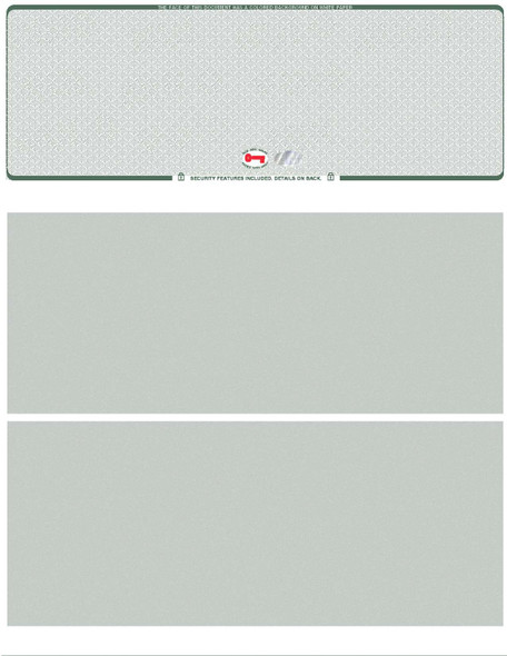 Scallop Blank Business Checks on Top with Hologram