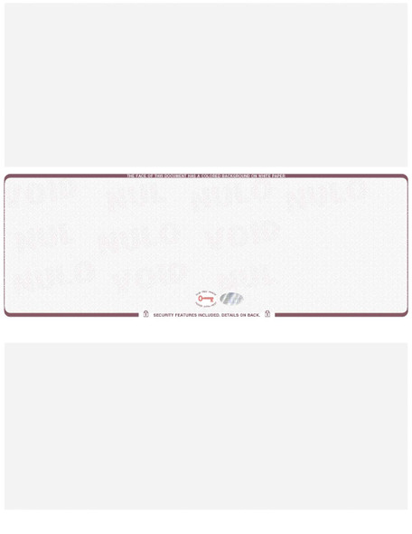 Scallop Blank Business Checks in Middle with Hologram