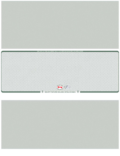 Scallop Blank Business Checks in Middle with Hologram