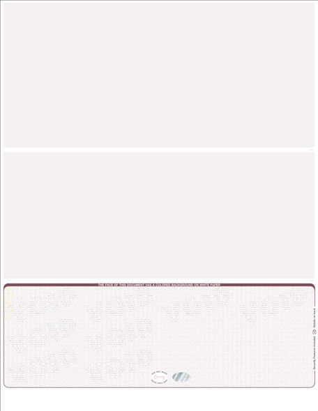 Scallop Blank Business Checks on Bottom with Hologram