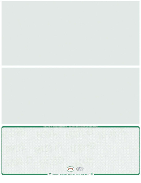 Scallop Blank Business Checks on Bottom with Hologram-Hunter Green Scallop Blank Business Checks on Bottom with Hologram-Hunter Green