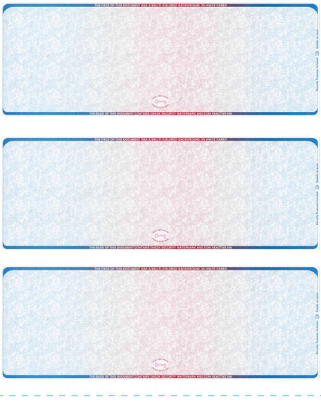 Prismatic Blank Business Checks 3up - Prismatic Blue/Red/Blue Prismatic Blank Business Checks 3up - Prismatic Blue/Red/Blue