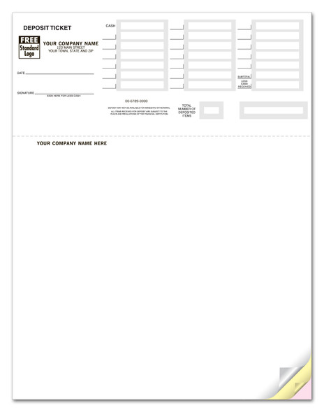 Quickbooks Laser Deposit Tickets - 1 Part Quickbooks Laser Deposit Tickets - 1 Part