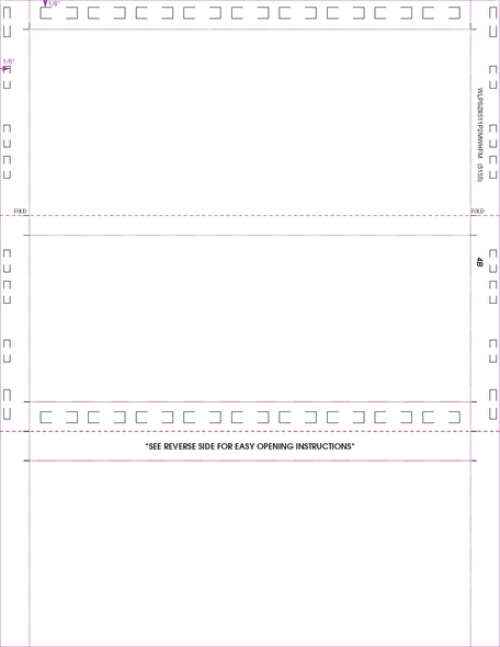 Form, Stock, Blank, Two Blockouts, 24# MOCR, 8-1/2" x 11" Z-Fold - 500 Qty Form, Stock, Blank, Two Blockouts, 24# MOCR, 8-1/2" x 11" Z-Fold - 500 Qty