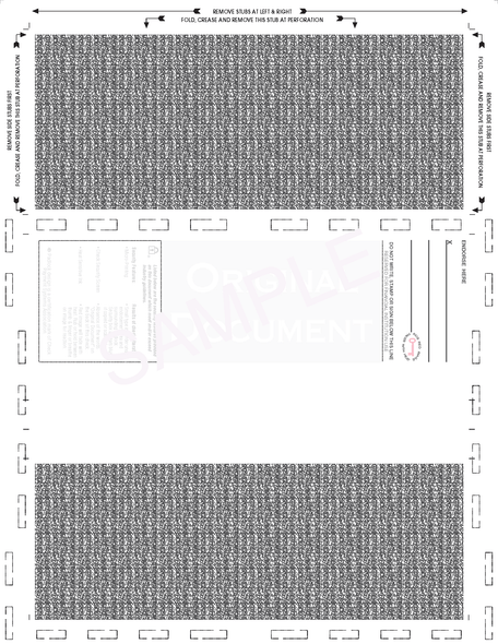 Basic Check, Void Pantograph, Blue 281 28# MOCR, 8-1/2" x 11" Z-fold - 500 Qty Basic Check, Void Pantograph, Blue 281 28# MOCR, 8-1/2" x 11" Z-fold - 500 Qty