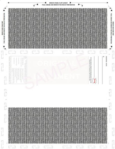 8-1/2" x 11" Z-Fold Form, Stock, Blank, Two Blockouts 28# MOCR -500 Qty 8-1/2" x 11" Z-Fold Form, Stock, Blank, Two Blockouts 28# MOCR -500 Qty