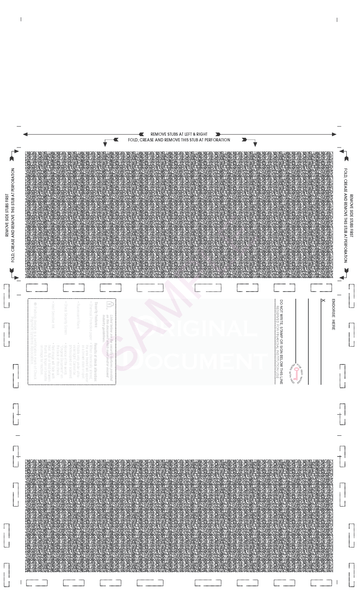 Check, Void Pantograph, Blue 281, Extra Voucher 28#, 8-1/2" x 14" ZX-Fold Check, Void Pantograph, Blue 281, Extra Voucher 28#, 8-1/2" x 14" ZX-Fold