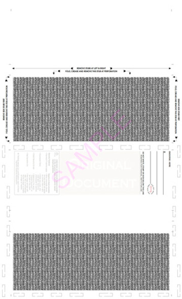 Check, Void Pantograph, Burgundy 209, Extra Voucher 28#, 8-1/2" x 14" ZX-Fold Check, Void Pantograph, Burgundy 209, Extra Voucher 28#, 8-1/2" x 14" ZX-Fold
