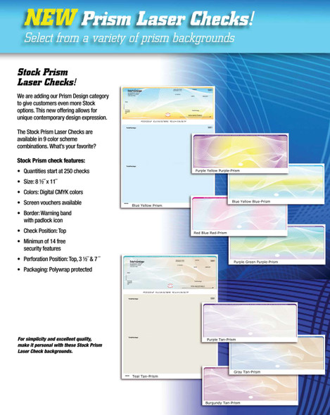 Prism Blank Business Checks (Top Only) Prism Blank Business Checks (Top Only)