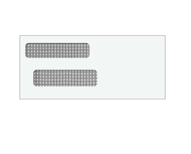 E44005 - Double Window Envelope (Moisture Seal) 3 7/8 x 8 7/8