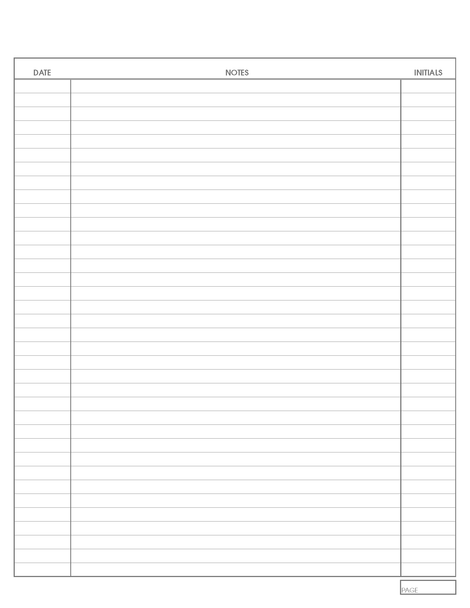 Chart Form Treatment Notes Black 8-1/2" x 11" (100/PK) Page 2