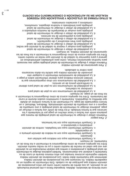 Notice of Privacy Practices (Spanish) - 250/Pk, Page 3