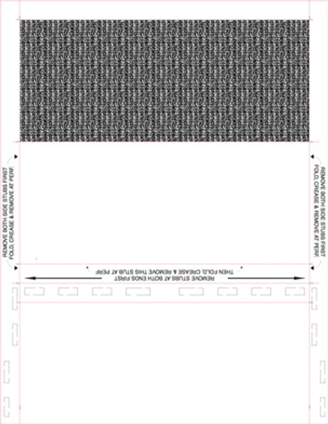 Check Stock, Blank, One blockout 28#, 8-1/2" x 11" C-Fold