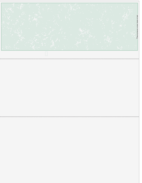 Marble Blank Business Checks on Top - Better Security - Green