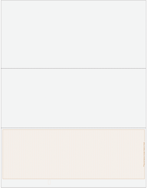 Wave Blank Business Checks On Bottom- Tan