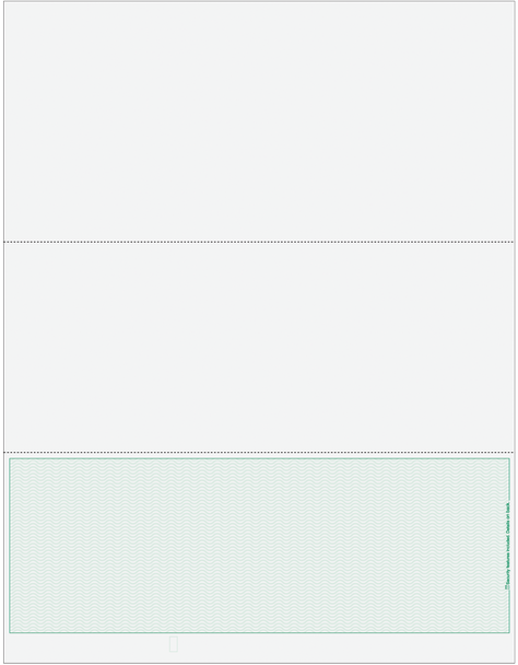 Wave Blank Business Checks On Bottom-Green