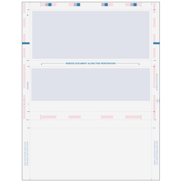 Pressure Seal Z-Fold Blue Check with Flat Background