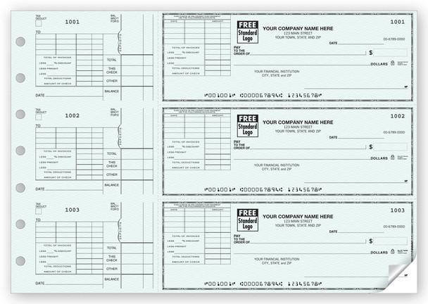 3-On-A-Page Check With Corner Voucher-1 Part
