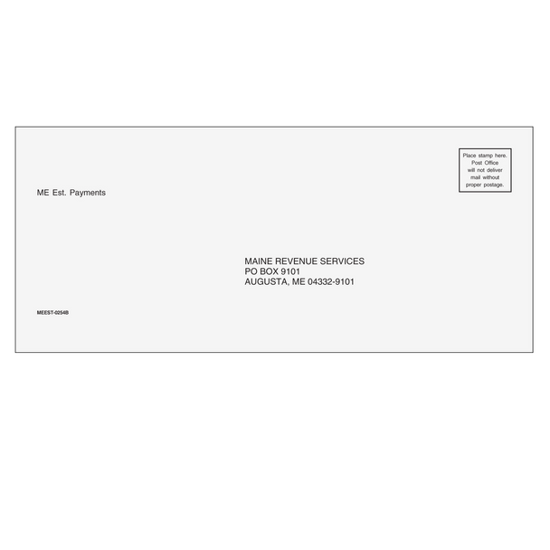Maine Estimate Envelope