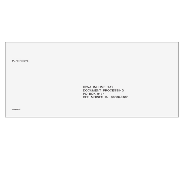 Iowa All Returns & E-File Envelope