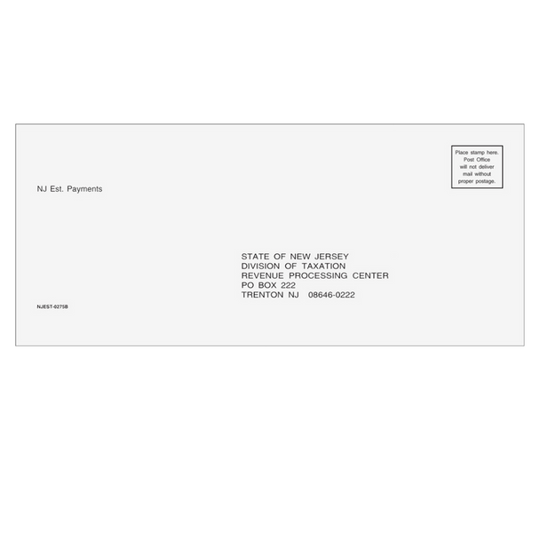 New Jersey Estimate Envelope
