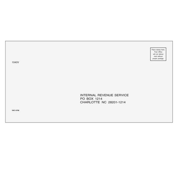 1040-V Envelope - Charlotte, NC