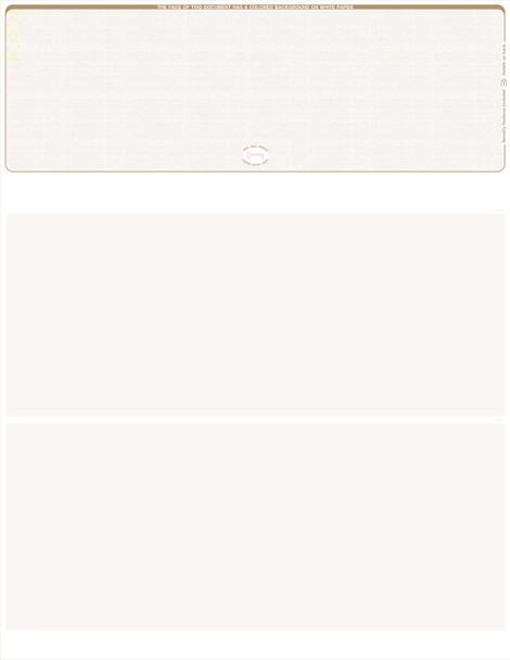 Linen Blank Business Checks on Top- Tan