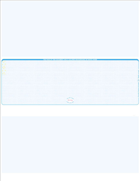 Linen Blank Business Checks in Middle-Blue