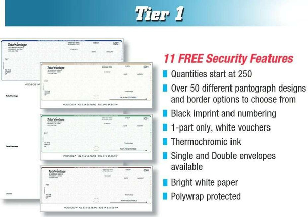 Tier 1 Imprinted Business Check