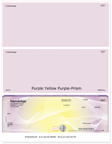 Prism Hologram on Bottom Imprinted