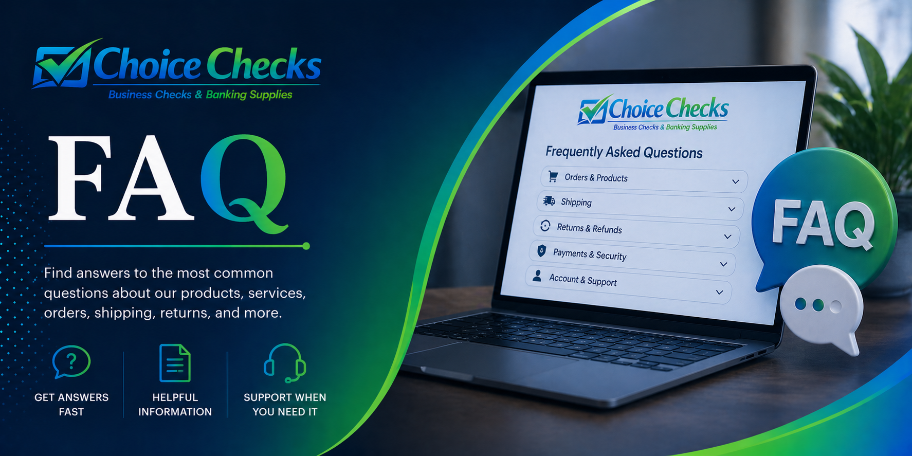 FAQ banner