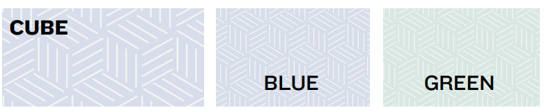 Cube with colored stubs