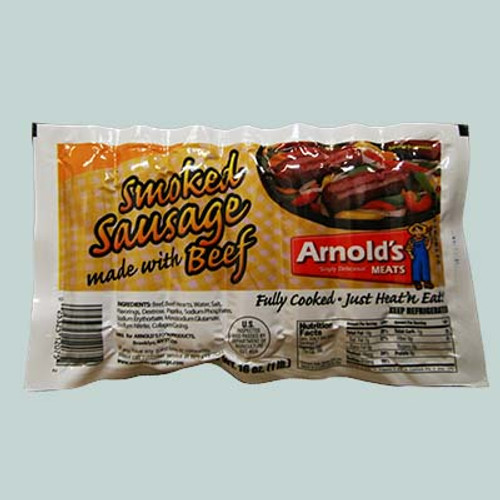 Arnold's Smoked Beef Sausage 16 oz ( Pork Free)