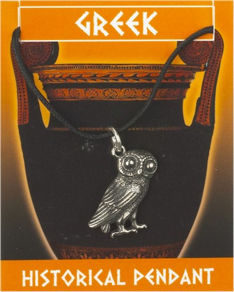 Greek, Owl, trinket, Jewelry, jewellery, pendant, pewter, 