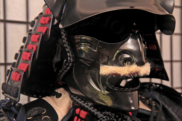 Samurai Armour - Yoroi - Full Suit - Black/ Blue / Red