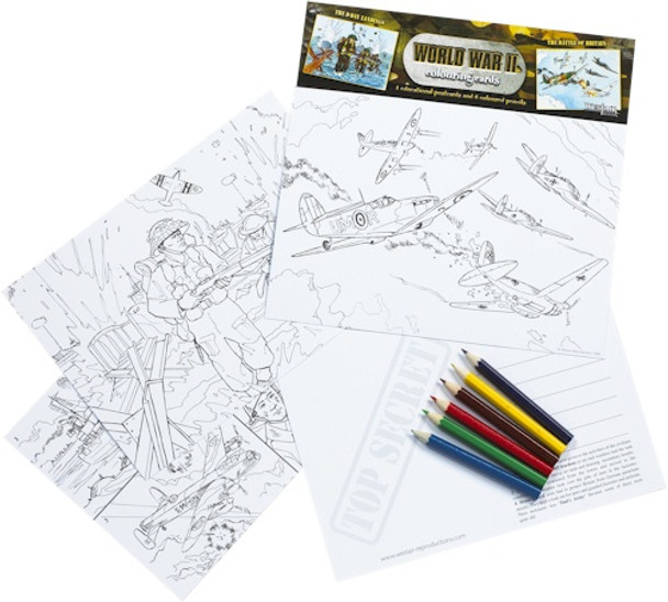 Themed Colouring Postcards Themed Colouring Postcards