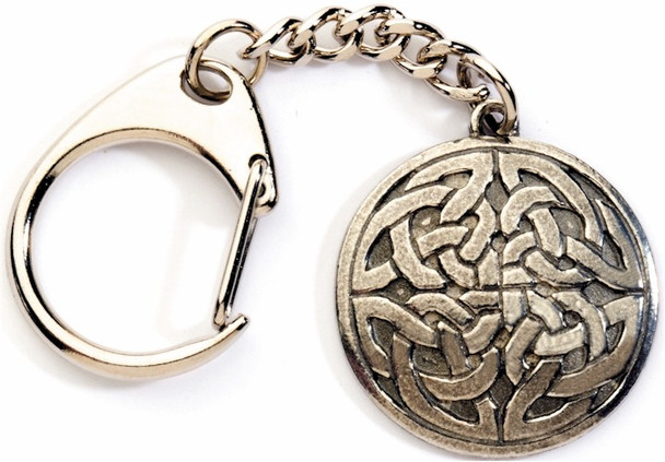 celtic, knot, interlaced, trinket, key, ring, pewter,  