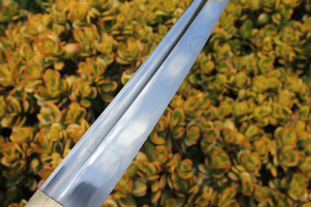 SD1104 - Tomoe IV Wakizashi - High Polish Damascus 