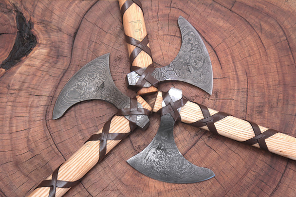 ragnar, lodbrok, axe, viking, damascus, steel