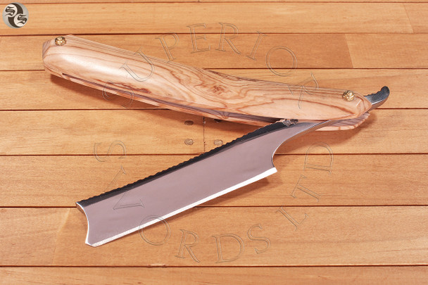 lucky, Luciano, 440c, stainless, Steel, stainless-steel, Folding, Knife, Straight, Razor, straightrazor, straight-razor, cut, cutthroat-razor, cutthroat, gangster, 1900, 1920, 1930, 1900s, 1920s, 1930s, mafia, boss, Sicilian, Spanish, tip, shoulderless, shoulder-less, shoulder, less, hollow, grind, hollow-grind, hollow-ground, ground, superior, steel, new, york, shaving, shave, handmade