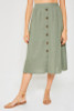 Olive Button Skirt