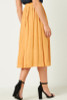 Camel Button Front Skirt