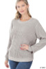 Light Gray Waffle Knit Sweater