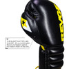 revgear S4 Sentinel Lace Pro Leather Gel Boxing Gloves - Vintage Black 