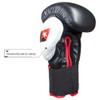 revgear Sentinel S3 Pro Leather Gel Padded Boxing Gloves - Black/Red 