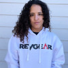 Revgear White Pullover Hoody - Front view showcasing the classic design and subtle branding.