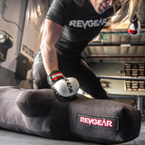 Revgear Motion Master Grappling Dummy by Erik Paulson, full view of the dummy in a grappling position